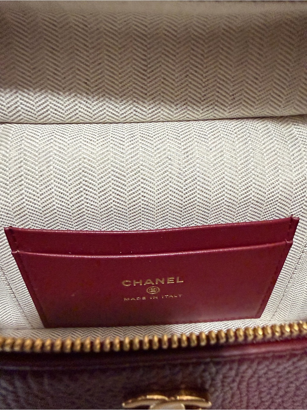 CHANEL 2026 Slim Vanity Case with chain burgundy - Picture 6 of 7